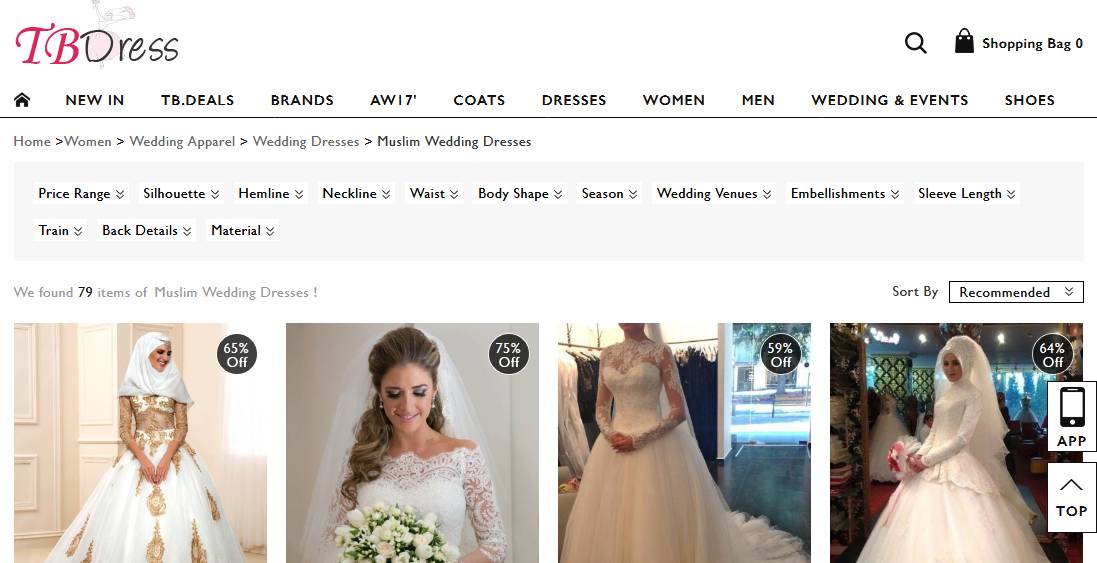 Abiti da sposa musulmani su TBDress